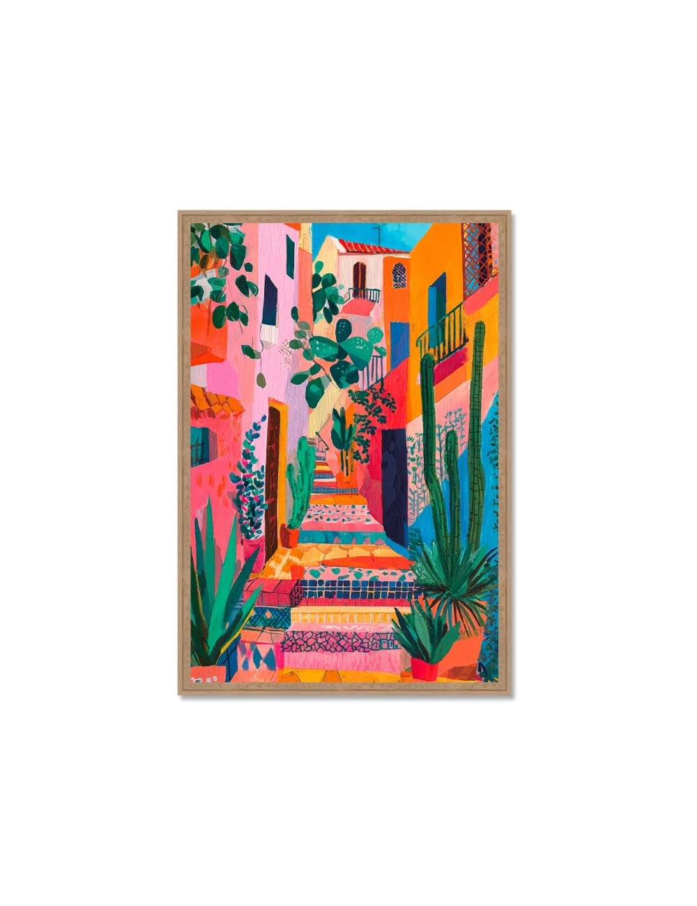 Tableau ruelle méditerranéenne 80x120 – Orya