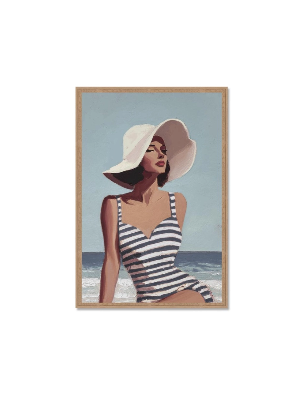 Tableau femme rétro élégante au chapeau – Orya