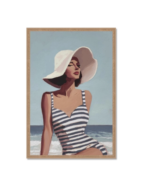 Tableau femme rétro élégante au chapeau – Orya