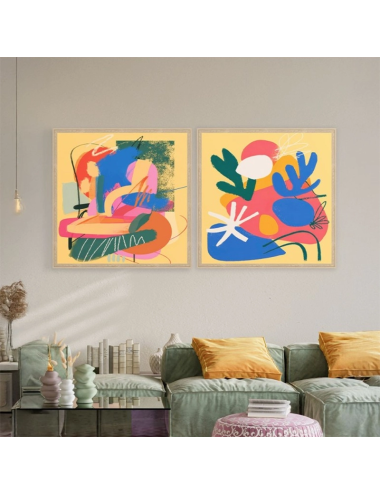 Tableau décoratif abstrait coloré moderne – Décoration murale Orya