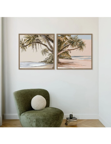 Tableau plage tropicale lumineuse – Décoration murale Orya