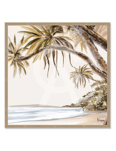 Tableau plage tropicale aux palmiers – Orya