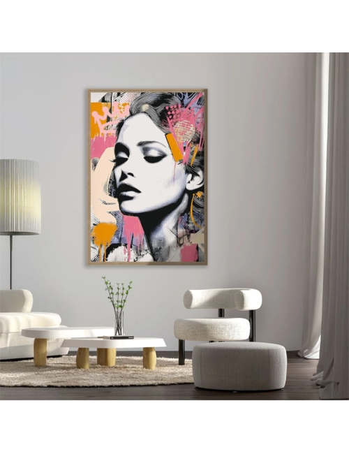 Tableau portrait féminin contemporain 80x120 – Orya