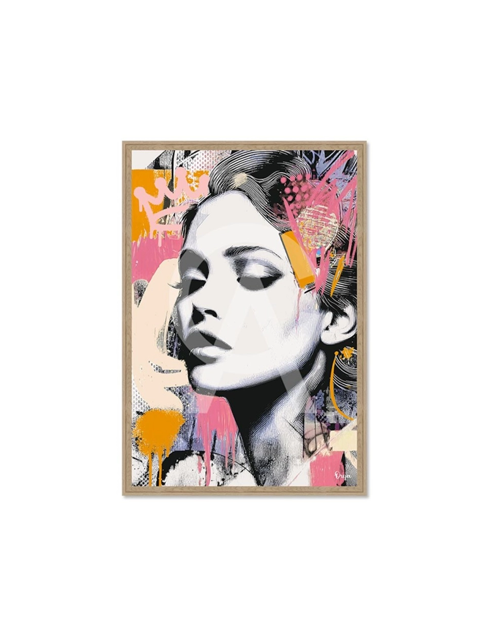 Tableau portrait féminin contemporain 80x120 – Orya