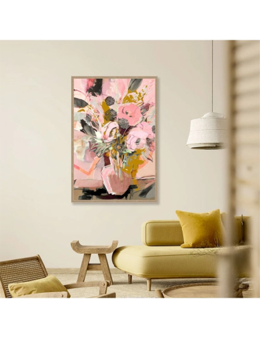 Tableau bouquet floral contemporain – Décoration murale Orya