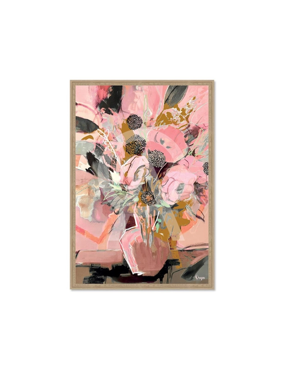 Tableau bouquet floral contemporain – Orya