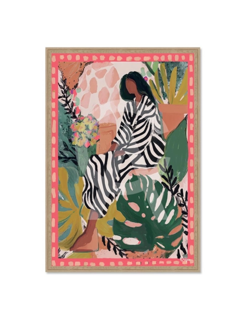 Tableau femme et feuillages – Orya