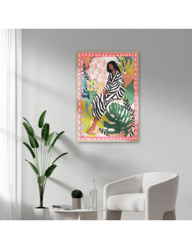Tableau femme et feuillages – Décoration murale Orya
