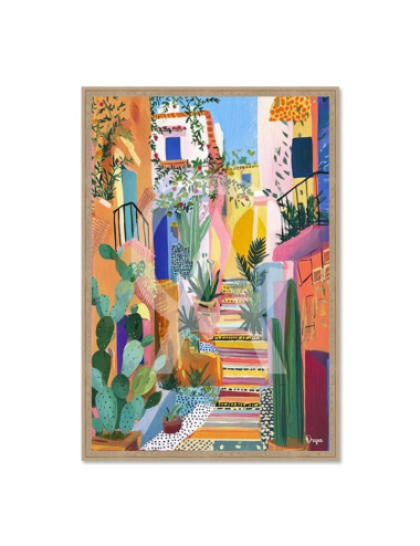 Tableau ruelle colorée méditerranéenne – Orya
