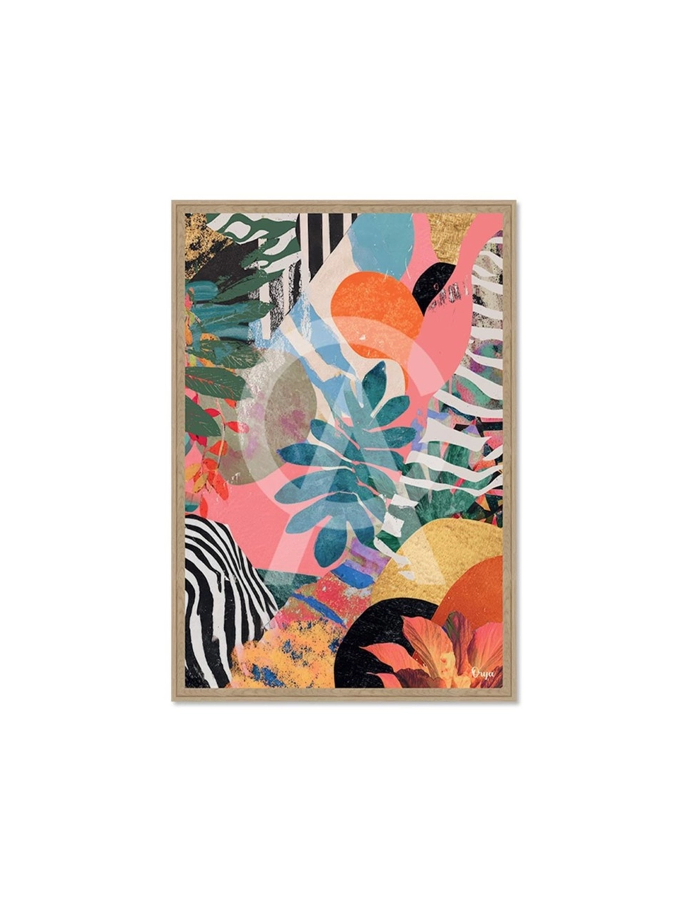 Tableau abstrait végétal coloré – Orya