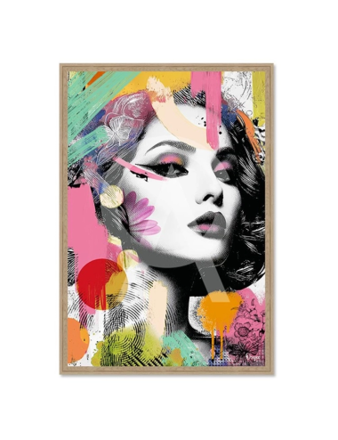 Tableau portrait femme pop art 80x120 – Orya