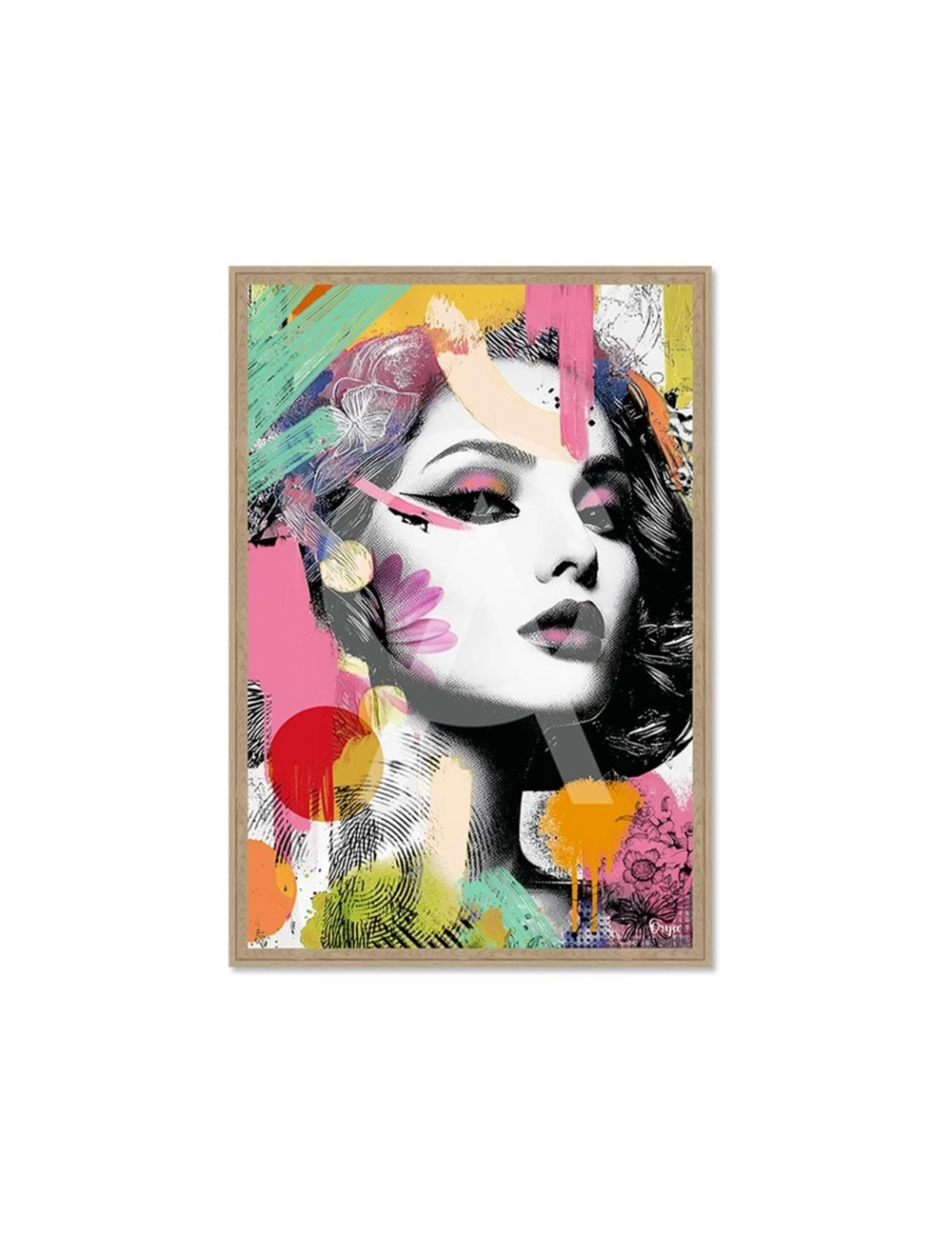 Tableau portrait femme pop art 80x120 – Orya