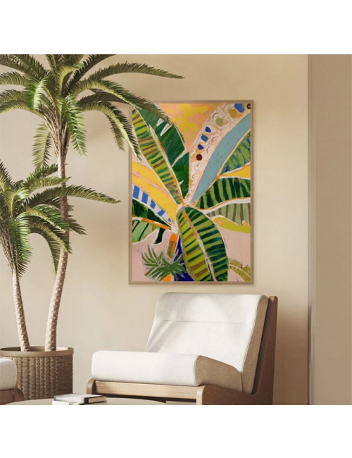 Tableau feuillage tropical coloré – Orya