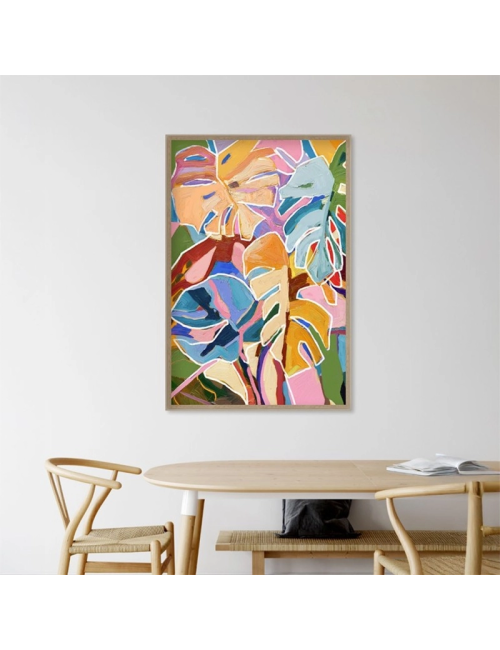 Tableau feuillage tropical abstrait – Orya