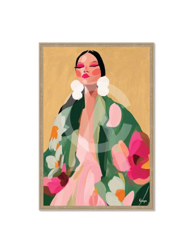 Tableau portrait femme élégant coloré – Orya