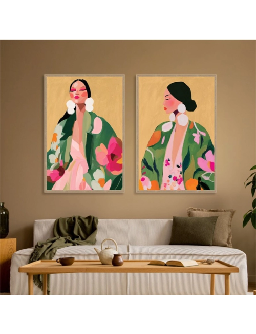 Tableau portrait femme élégant 80x120 – Orya