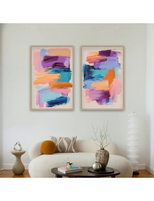 Tableau abstrait blocs de couleur – Orya