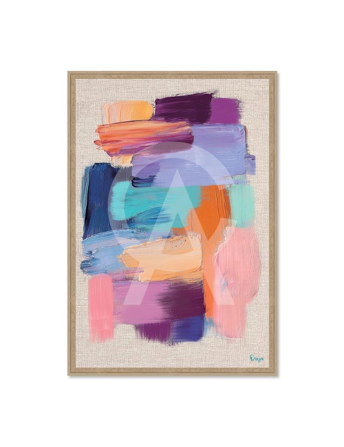 Tableau abstrait couleurs pastel 80x120 – Orya