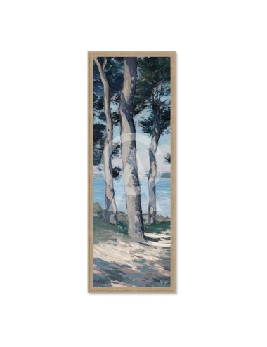 Tableau paysage bord de mer et pins – Orya