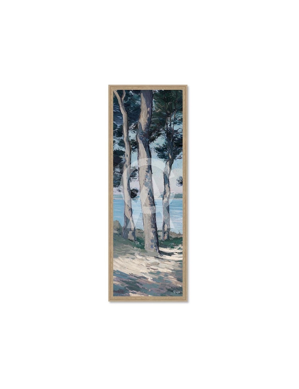 Tableau paysage bord de mer et pins – Orya