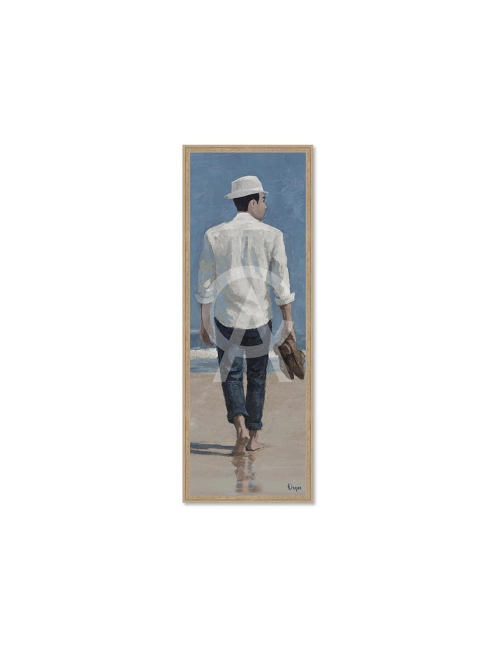 Tableau homme plage 50x150 – Orya