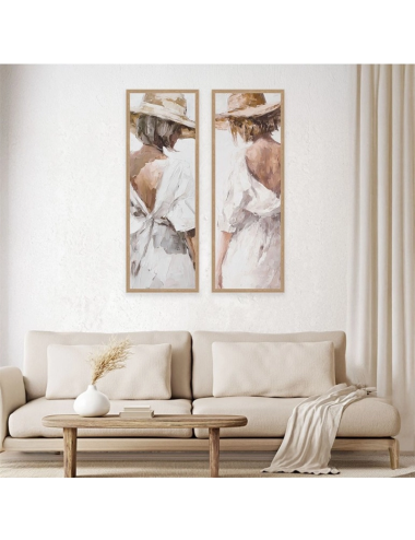 Tableau silhouette femme 50x150 – Décoration murale verticale chic