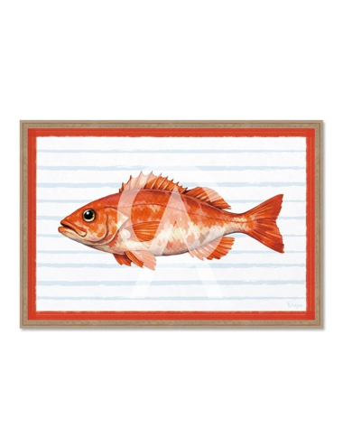 Tableau rouget rouge esprit bord de mer – Orya