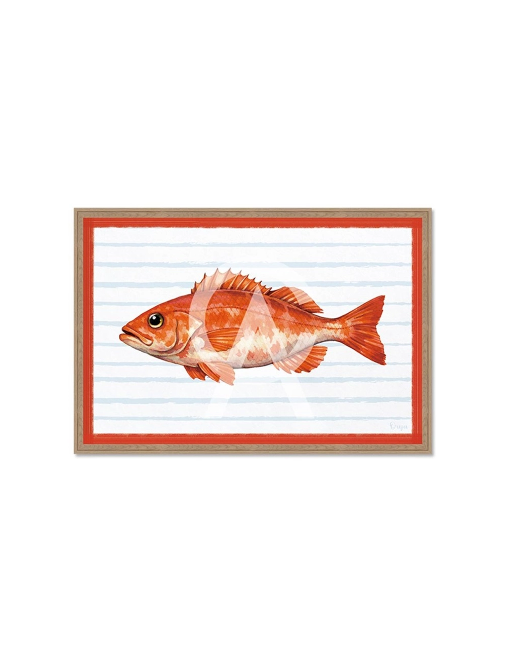 Tableau rouget rouge esprit bord de mer – Orya