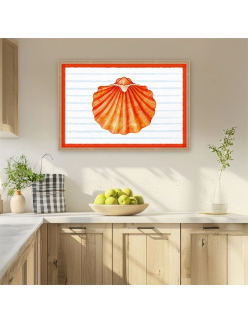Tableau coquille Saint-Jacques rouge – Orya