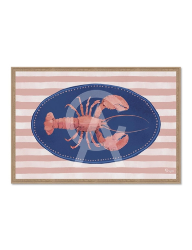 Tableau langouste rose rétro – Orya