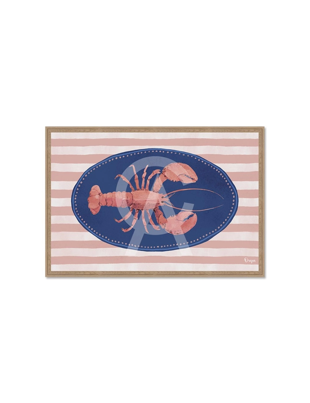 Tableau langouste rose rétro – Orya