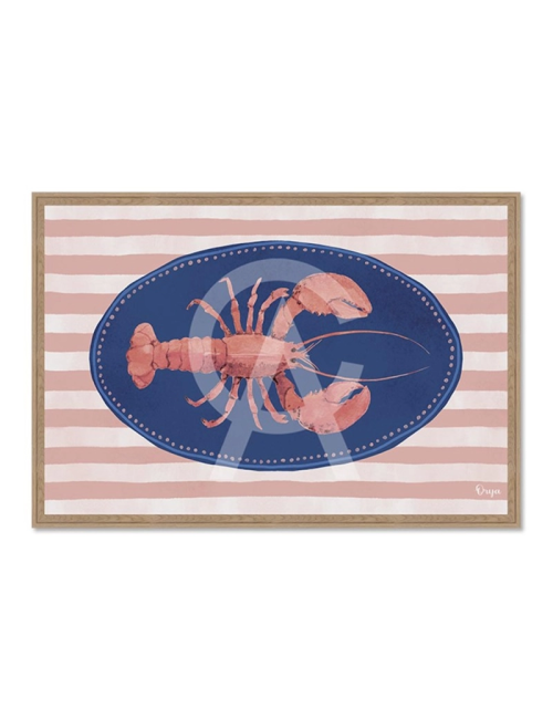 Tableau langouste rose rétro – Orya