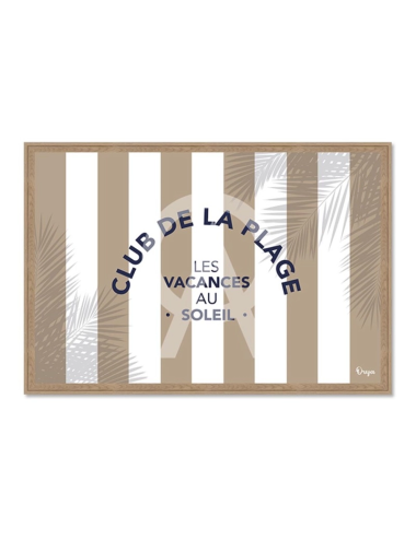 Tableau Club de la plage beige rétro – Orya