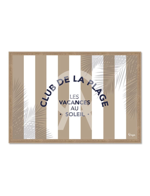Tableau Club de la plage beige rétro – Orya
