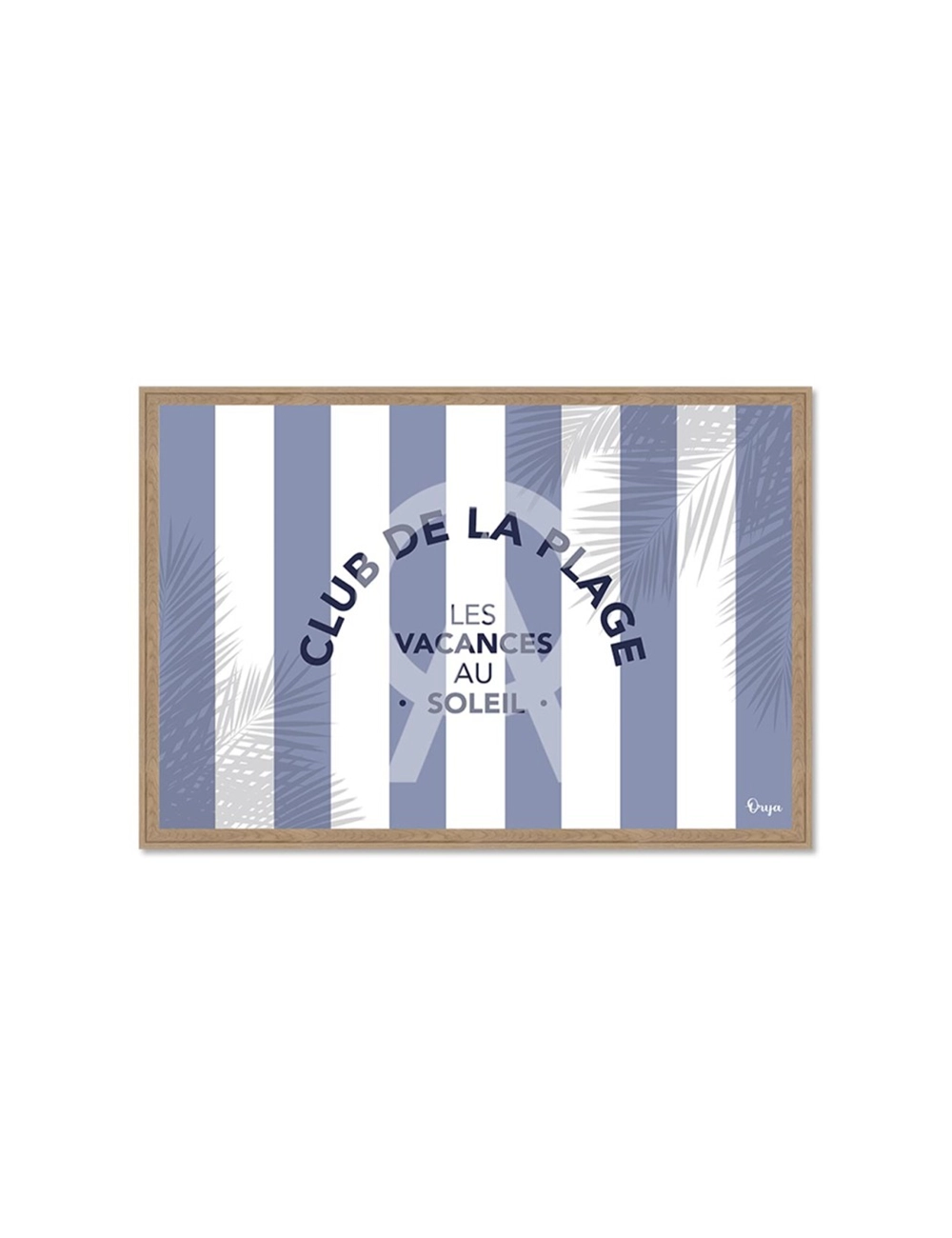 Tableau Club de la plage bleu rétro – Orya
