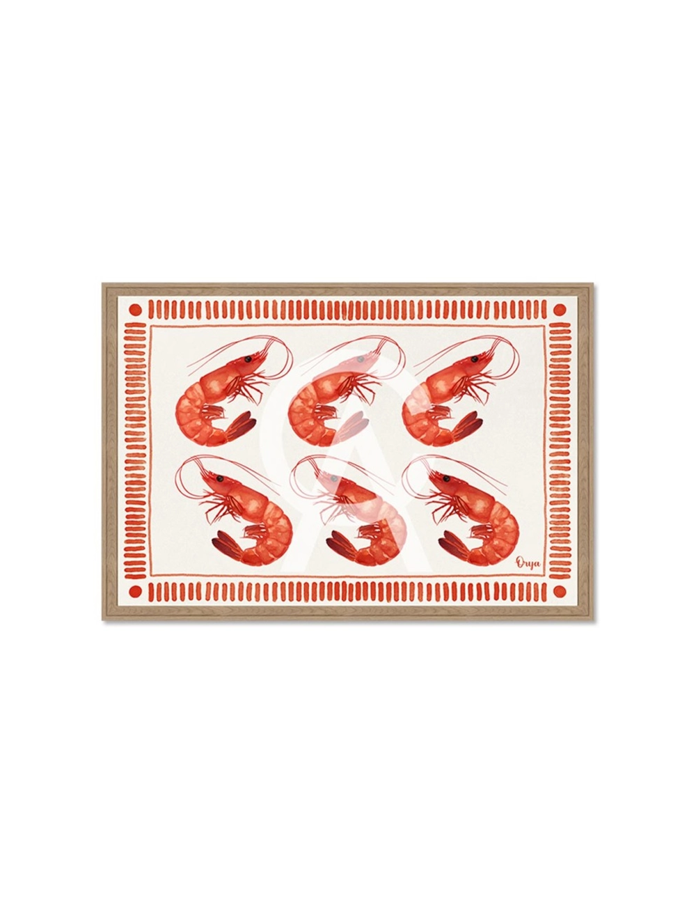 Tableau crevettes rouges cuisine bord de mer – Orya