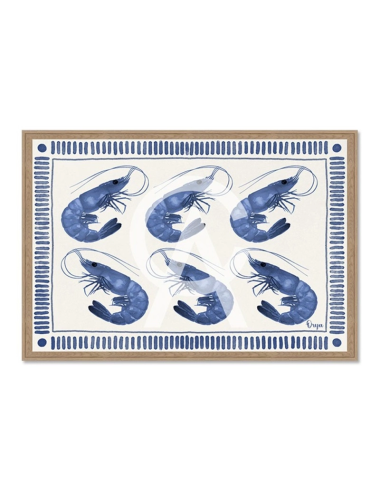 Tableau crevettes bleues esprit bord de mer – Orya