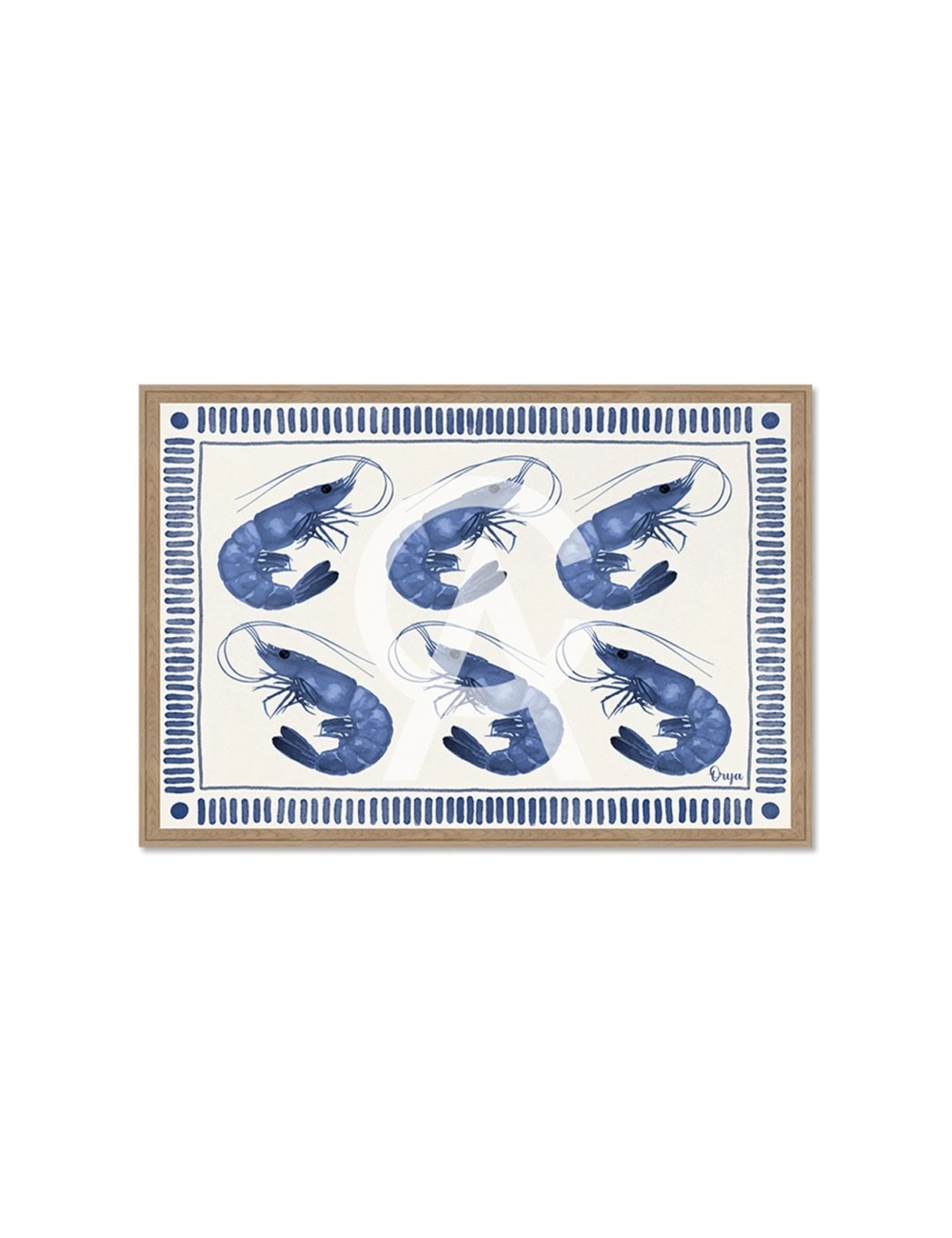 Tableau crevettes bleues esprit bord de mer – Orya