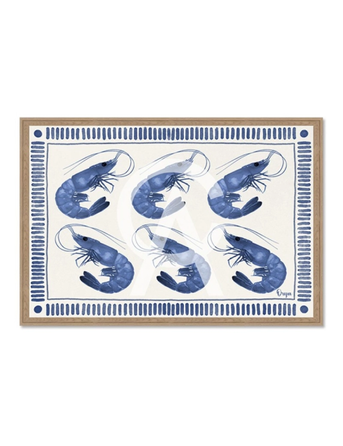 Tableau crevettes bleues esprit bord de mer – Orya