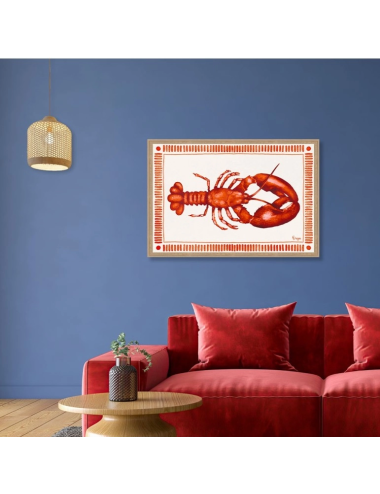 Tableau homard rouge cuisine bord de mer – Orya