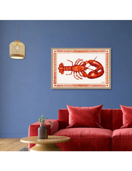 Tableau homard rouge esprit bord de mer – Orya