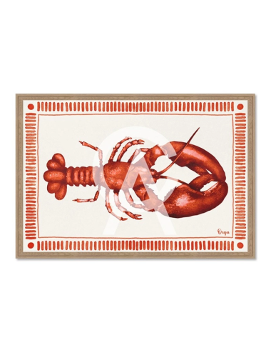 Tableau homard rouge esprit bord de mer – Orya