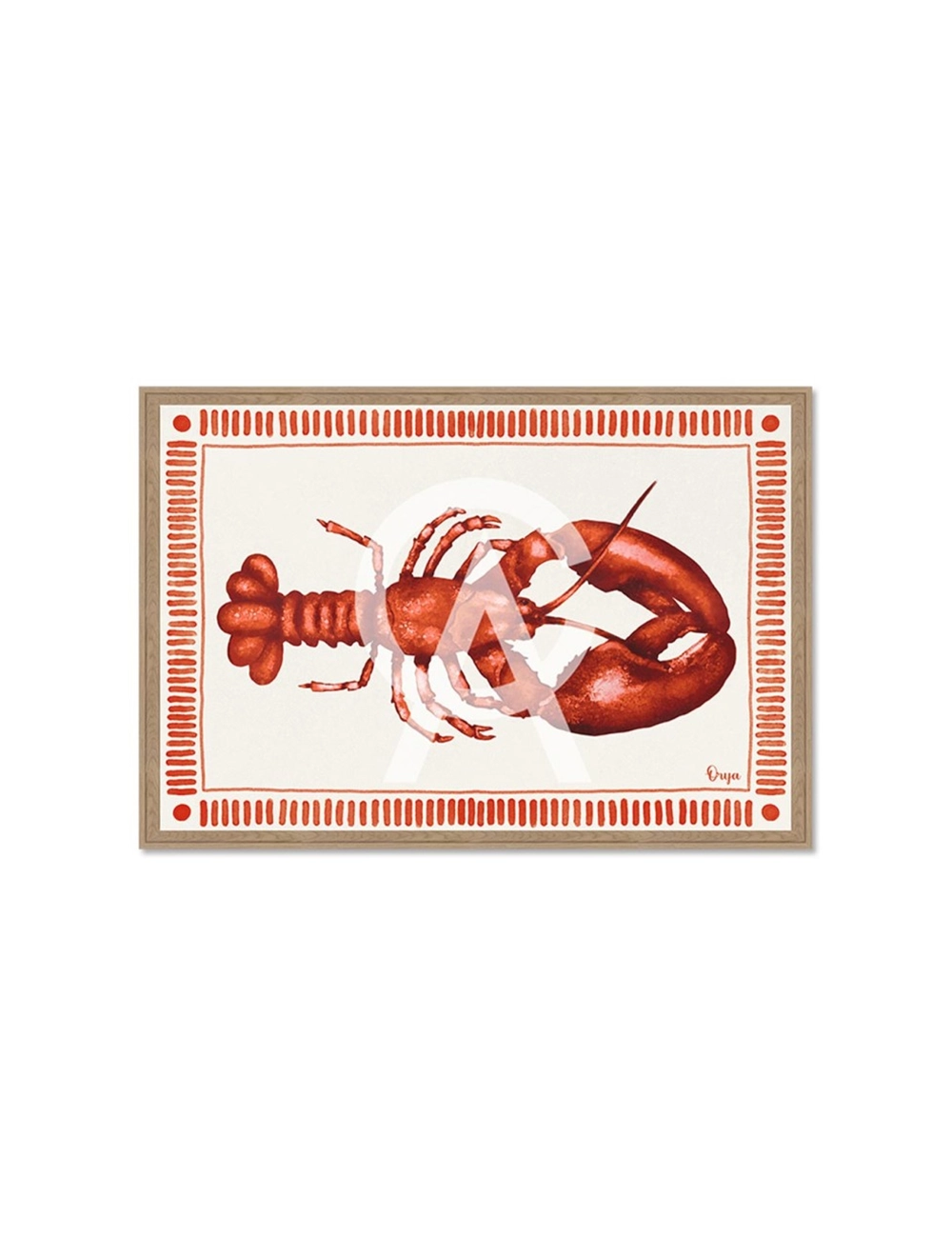 Tableau homard rouge esprit bord de mer – Orya