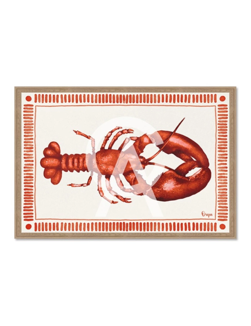 Tableau homard rouge esprit bord de mer – Orya