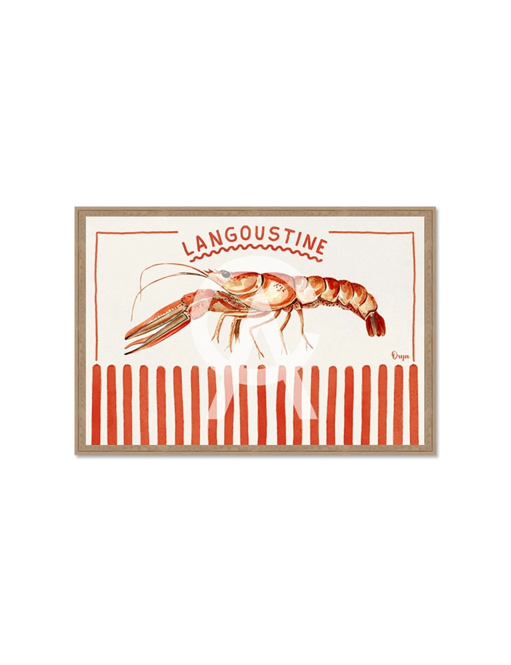 Tableau langoustine rouge esprit marin – Orya