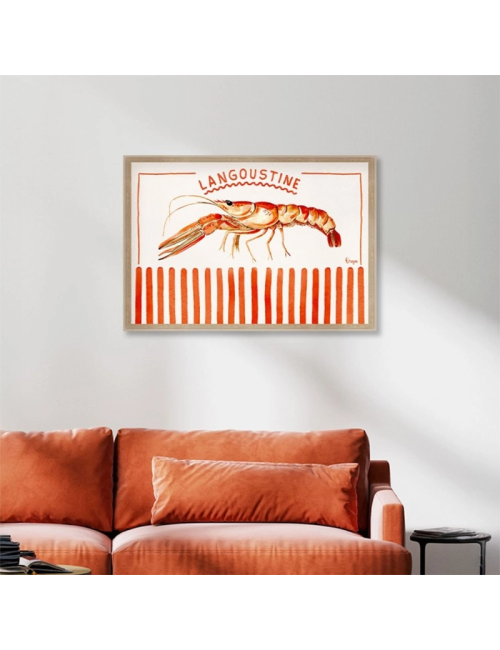 Tableau langoustine rouge esprit marin – Orya