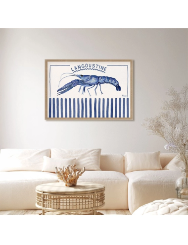 Tableau langoustine bleue déco cuisine marine – Orya