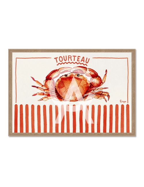 Tableau tourteau rouge décoration cuisine – Orya