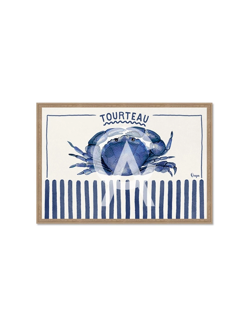 Tableau tourteau bleu décoration cuisine – Orya