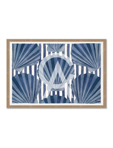 Tableau coquillages bleus décoration cuisine – Orya